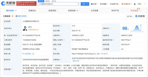 小米智能技術(shù)公司注冊(cè)資本增至18.46億元，發(fā)力計(jì)算機(jī)軟件咨詢(xún)業(yè)務(wù)